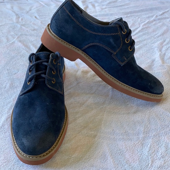 Blue suede Oxfords- by Hush Puppies. Men’s 7.5 Lace Up Suede Hush Puppies – Greenspan main image 4